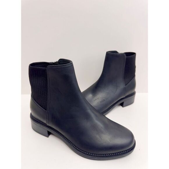 Clarks Booties Size 9US Black Leather Pull On Block Heel Maye Palm Ankle Boots - Picture 5 of 10